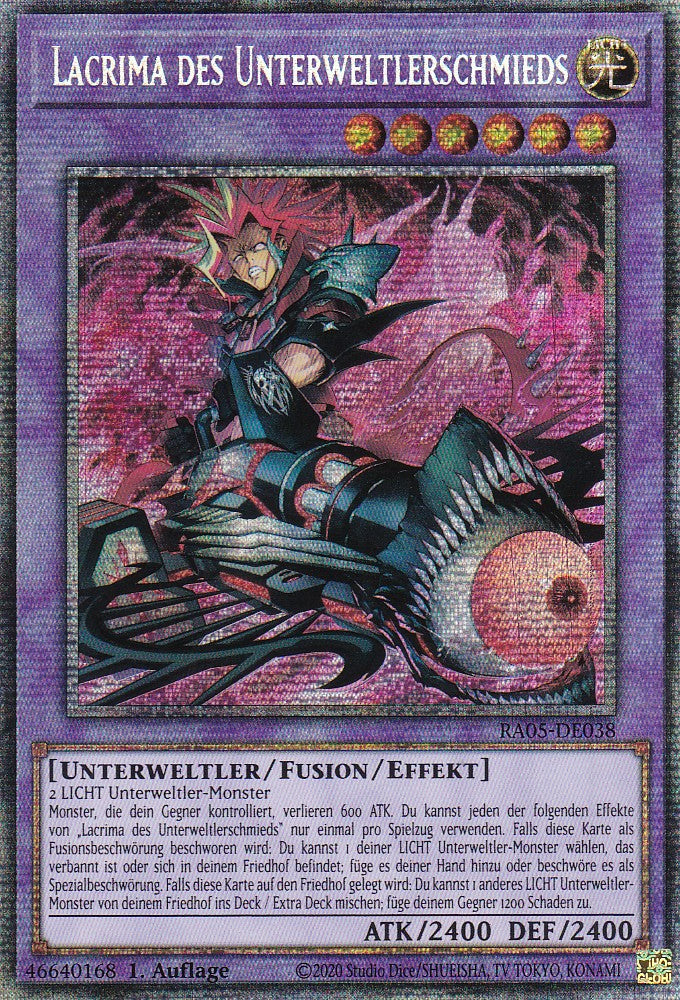 Lacrima des Unterweltlerschmieds - RA05-DE038 - Starlight Rare - Deutsch - Rarity Collection 5 - Yugioh