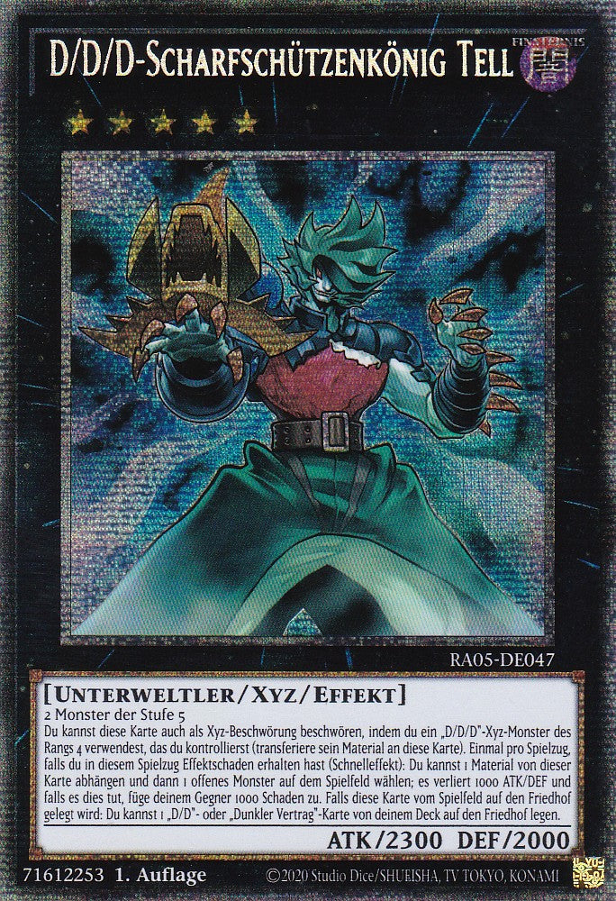 D/D/D-Scharfschützenkönig Tell - RA05-DE047 - Starlight Rare - Deutsch - Rarity Collection 5 - Yugioh