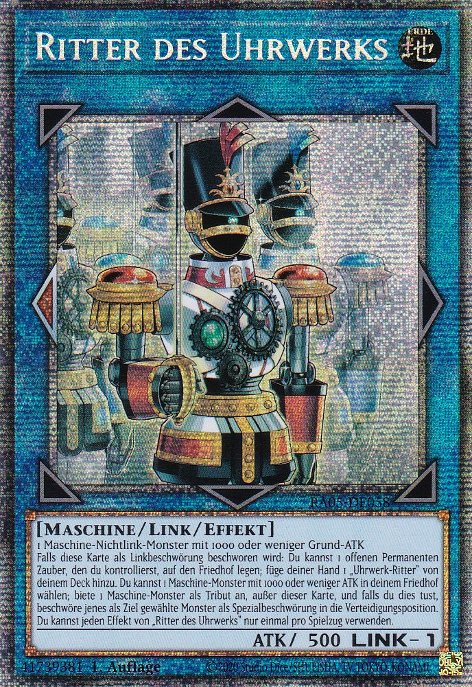 Ritter des Uhrwerks - RA05-DE058 - Starlight Rare - Deutsch - Rarity Collection 5 - Yugioh