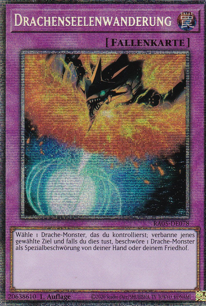 Drachenseelenwanderung - RA05-DE078 - Starlight Rare - Deutsch - Rarity Collection 5 - Yugioh