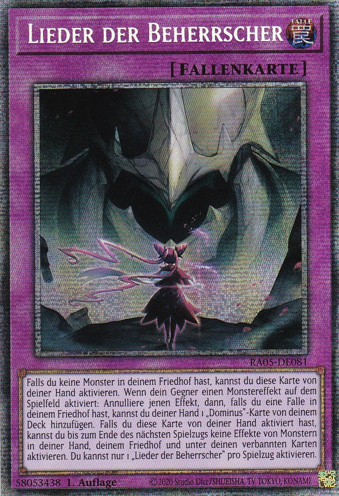 Lieder der Beherrscher - RA05-DE081 - Starlight Rare - Deutsch - Rarity Collection 5 - Yugioh