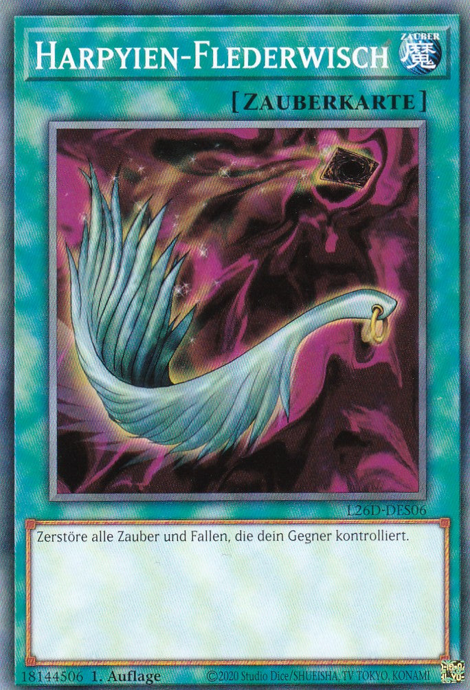 L26D-DES06 - Harpyien-Flederwisch - Common - Deutsch - Legendary Modern Decks 2026 - Yu-Gi-Oh! - mit LMS Trading Fieldcenter Karte
