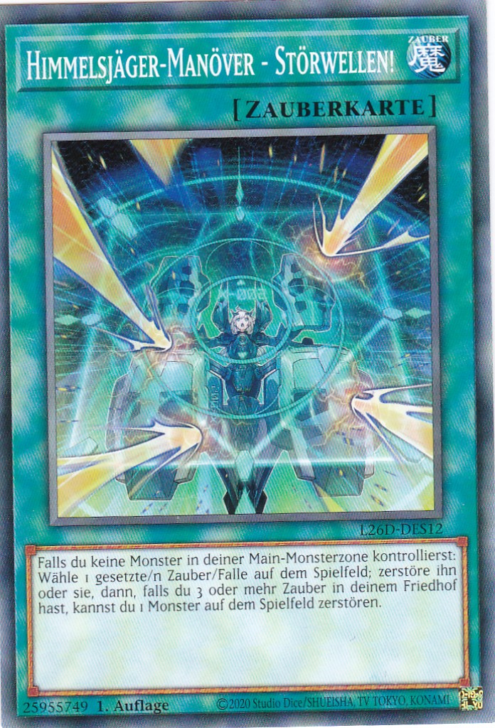 L26D-DES12 - Himmelsjäger-Manöver - Störwellen! - Common - Deutsch - Legendary Modern Decks 2026 - Yu-Gi-Oh! - mit LMS Trading Fieldcenter Karte