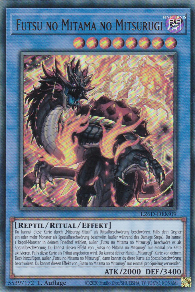 L26D-DEM09 - Futsu no Mitama no Mitsurugi - Ultra Rare - Deutsch - Legendary Modern Decks 2026 - Yu-Gi-Oh! - mit LMS Trading Fieldcenter Karte