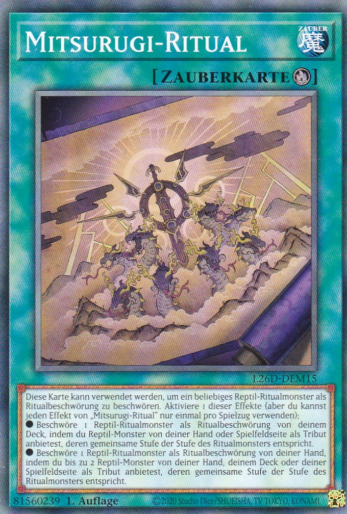 L26D-DEM15 - Mitsurugi-Ritual - Common - Deutsch - Legendary Modern Decks 2026 - Yu-Gi-Oh! - mit LMS Trading Fieldcenter Karte