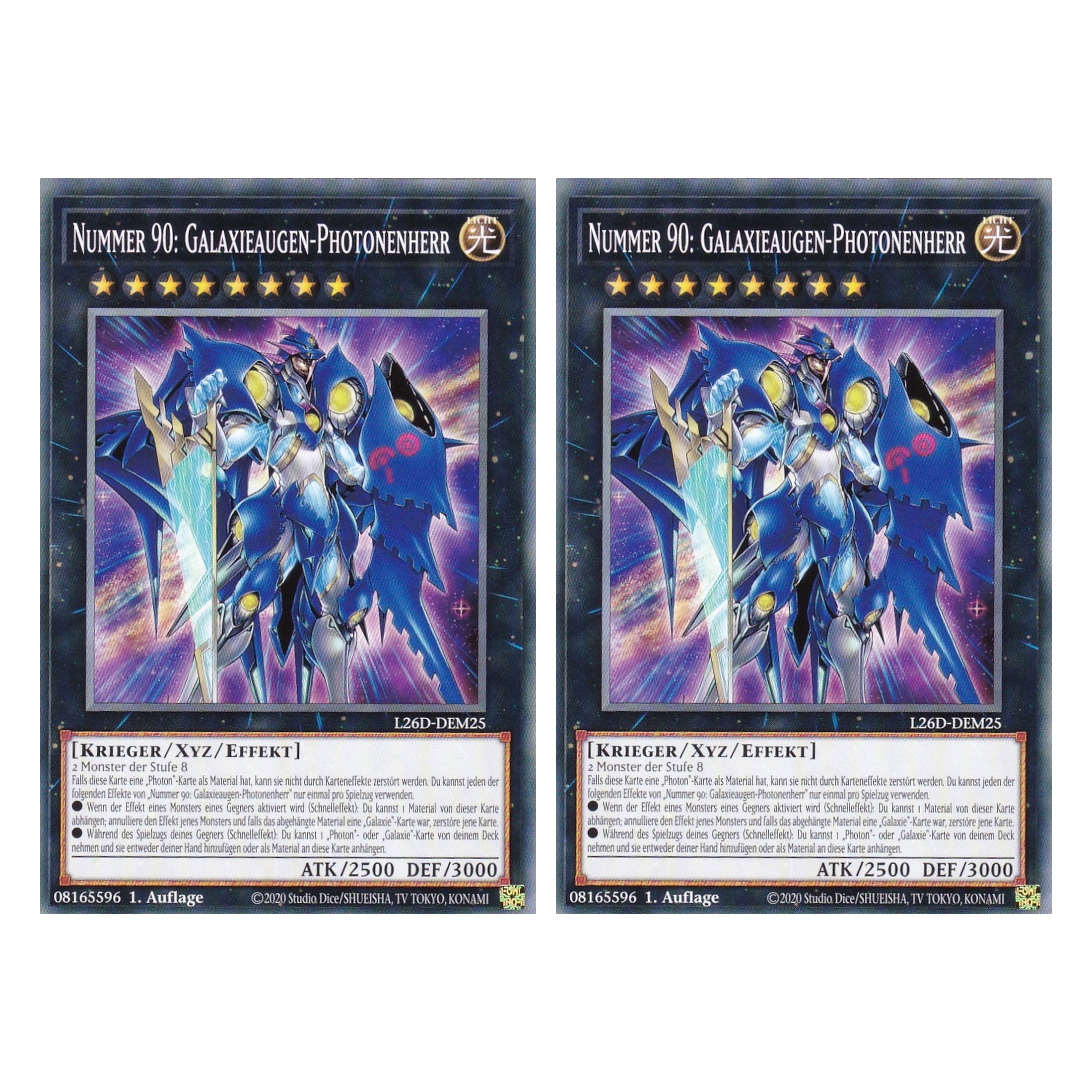 L26D-DEM25 - Nummer 90: Galaxieaugen-Photonenherr - Common - Deutsch - 1. Auflage - Legendary Modern Decks 2026 - Duo Set (2 Stück) - Yu-Gi-Oh! - mit LMS Trading Fieldcenter Karte