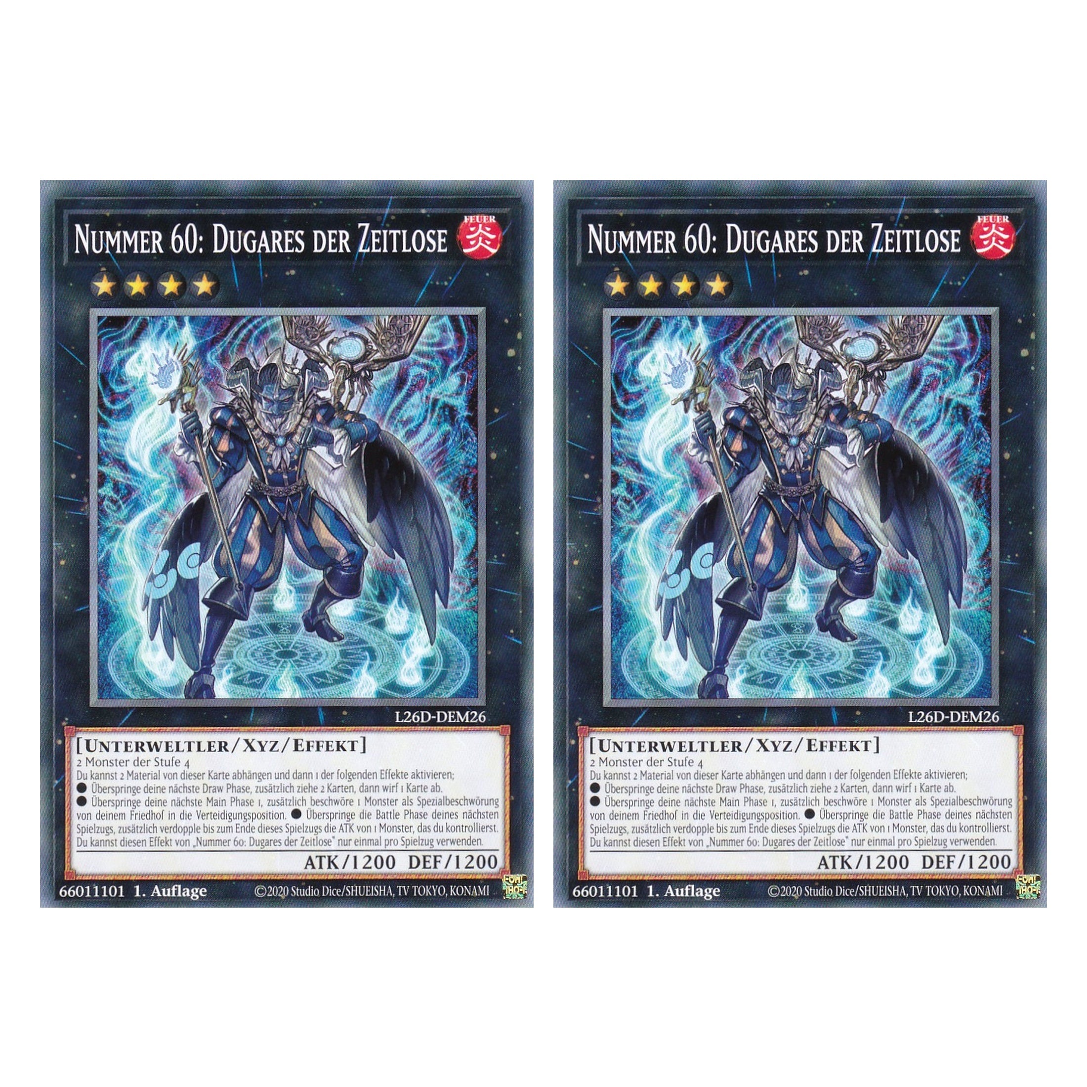 L26D-DEM26 - Nummer 60: Dugares der Zeitlose - Common - Deutsch - 1. Auflage - Legendary Modern Decks 2026 - Duo Set (2 Stück) - Yu-Gi-Oh! - mit LMS Trading Fieldcenter Karte