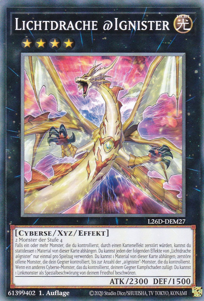 L26D-DEM27 - Lichtdrache @Ignister - Common - Deutsch - Legendary Modern Decks 2026 - Yu-Gi-Oh! - mit LMS Trading Fieldcenter Karte