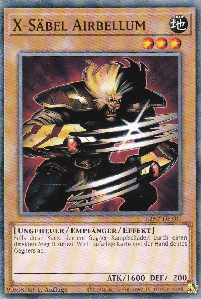L26D-DEX01 - X-Säbel Airbellum - Common - Deutsch - Legendary Modern Decks 2026 - Yu-Gi-Oh! - mit LMS Trading Fieldcenter Karte