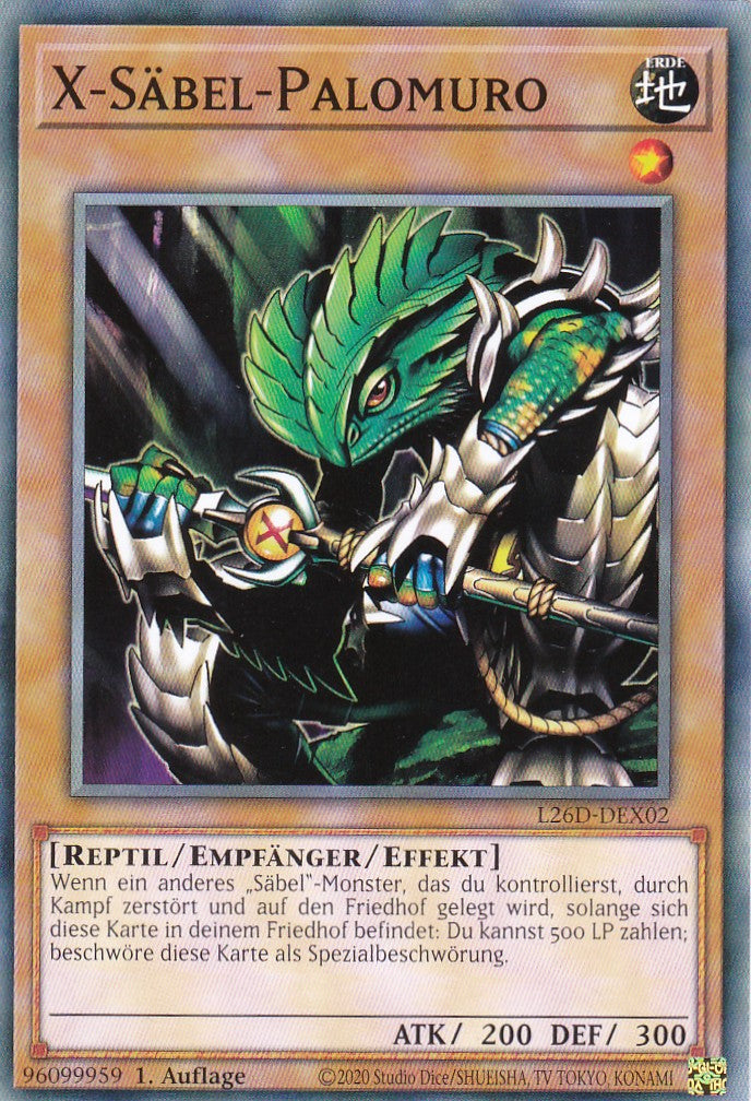 L26D-DEX02 - X-Säbel-Palomuro - Common - Deutsch - Legendary Modern Decks 2026 - Yu-Gi-Oh! - mit LMS Trading Fieldcenter Karte