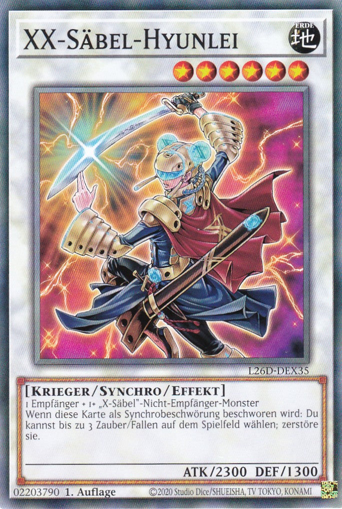 L26D-DEX35 - XX-Säbel-Hyunlei - Common - Deutsch - Legendary Modern Decks 2026 - Yu-Gi-Oh! - mit LMS Trading Fieldcenter Karte