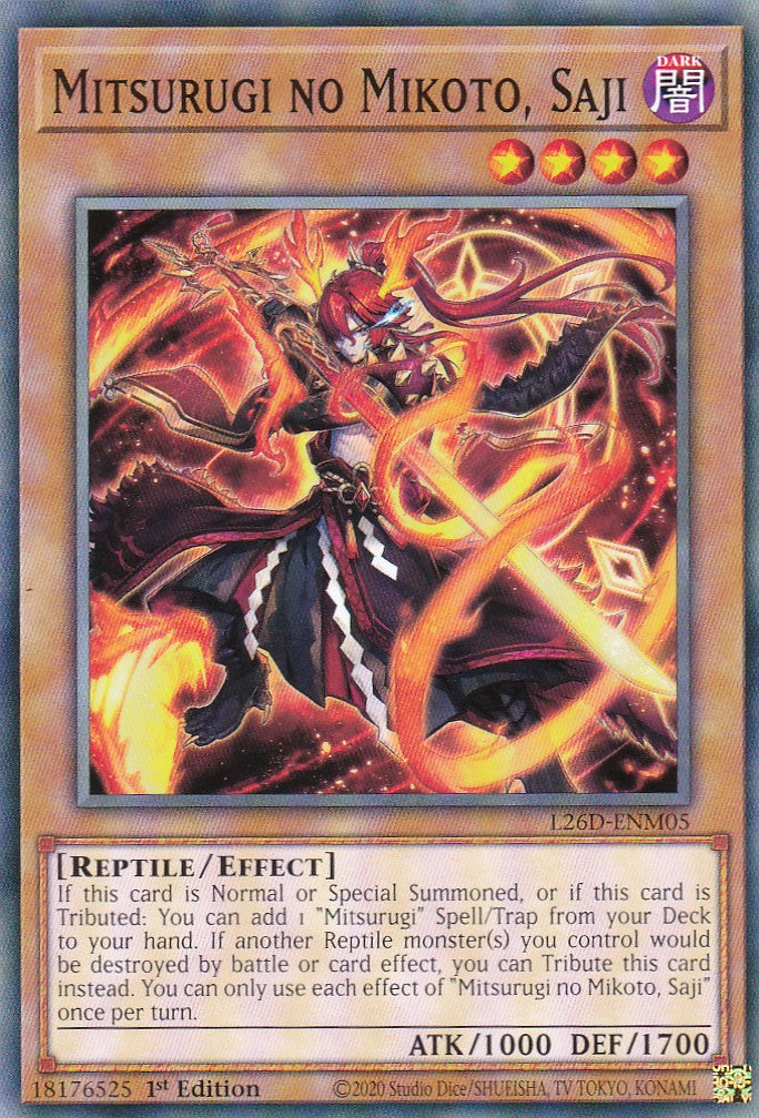 L26D-DEM05 - Mitsurugi no Mikoto, Saji - Common - Deutsch - Legendary Modern Decks 2026 - Yu-Gi-Oh! - mit LMS Trading Fieldcenter Karte
