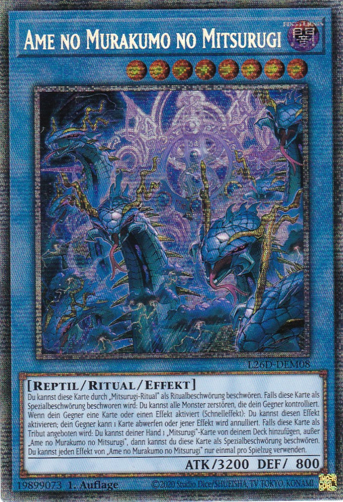 L26D-DEM08 - Ame no Murakumo no Mitsurugi - Starlight Rare - Deutsch - Legendary Modern Decks 2026 - Yu-Gi-Oh! - mit LMS Trading Fieldcenter Karte