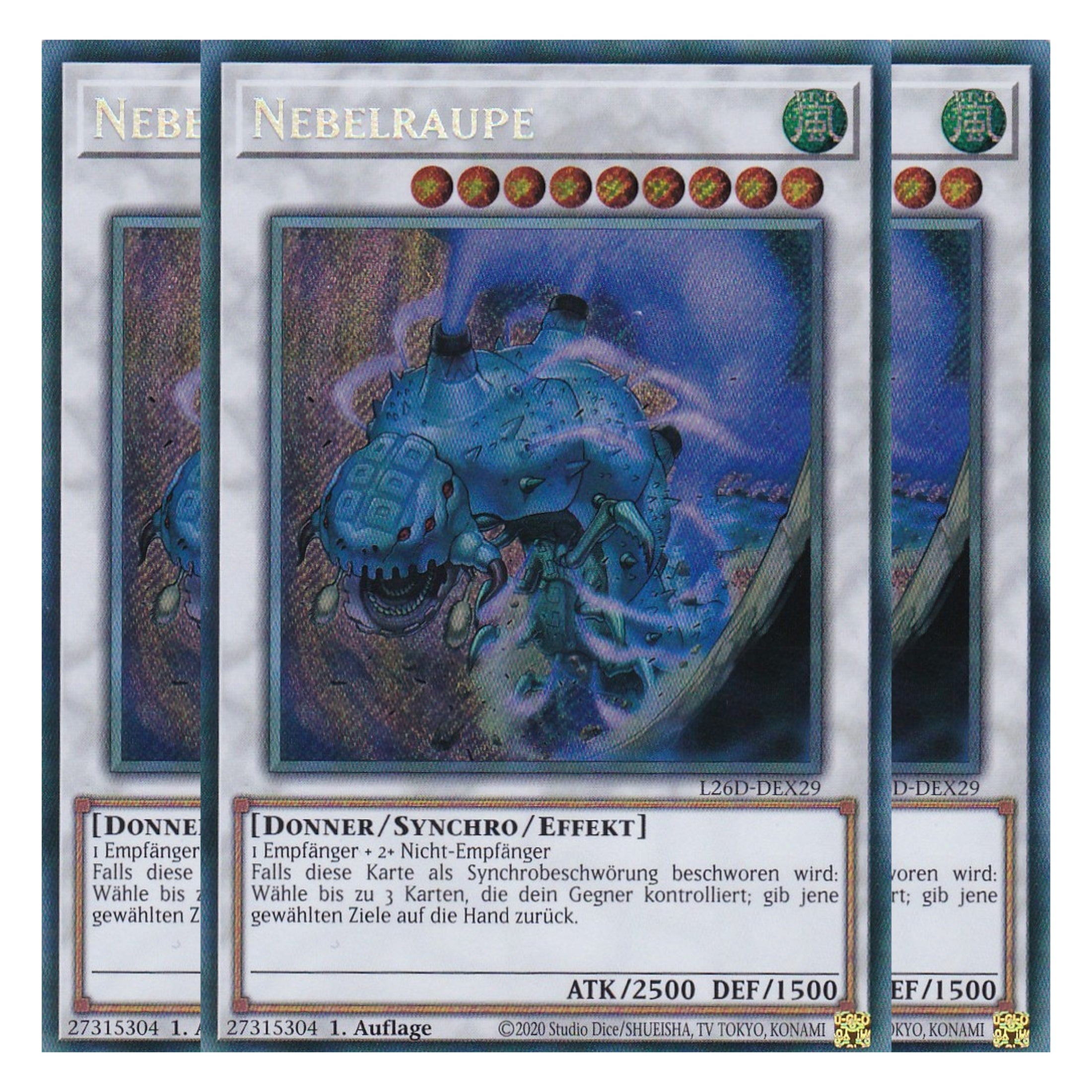L26D-DEX29 - Nebelraupe - Secret Rare - Deutsch - 1. Auflage - Legendary Modern Decks 2026 - Playset (3 Kopien) - Yu-Gi-Oh! - mit LMS Trading Fieldcenter Karte