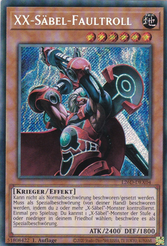 L26D-DEX04 - XX-Saber Faultroll - Secret Rare - Deutsch - Legendary Modern Decks 2026 - Yu-Gi-Oh! - mit LMS Trading Fieldcenter Karte