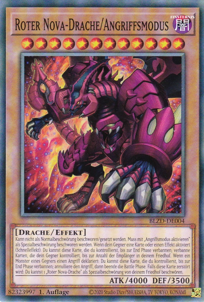 Roter Nova-Drache/Angriffsmodus - Common - Deutsch - BLZD-DE004 - 1. Auflage - Blazing Dominion - Yu-Gi-Oh!
