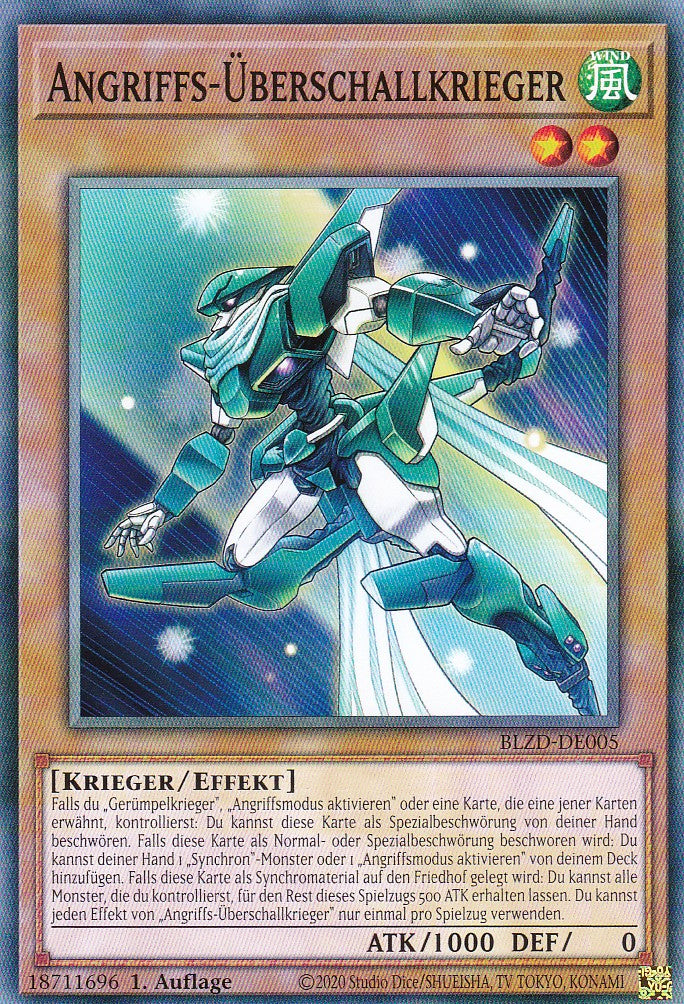 Angriffs-Überschallkrieger - Common - Deutsch - BLZD-DE005 - 1. Auflage - Blazing Dominion - Yu-Gi-Oh!