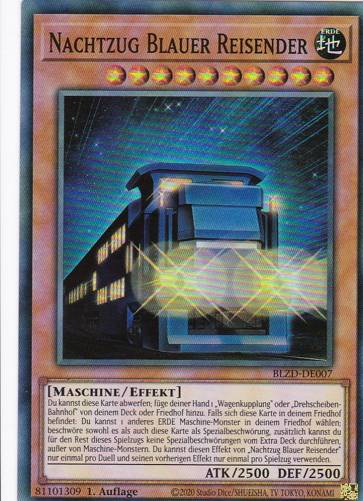 Nachtzug Blauer Reisender - Super Rare - Deutsch - BLZD-DE007 - 1. Auflage - Blazing Dominion - Yu-Gi-Oh!
