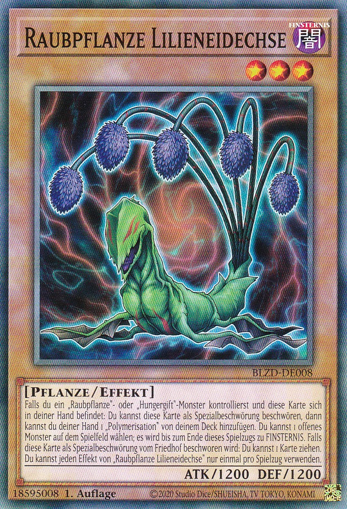 Raubpflanze Lilieneidechse - Common - Deutsch - BLZD-DE008 - 1. Auflage - Blazing Dominion - Yu-Gi-Oh!