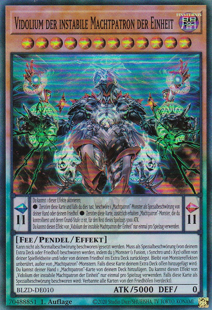 Vidolium der instabile Machtpatron der Einheit - Super Rare - Deutsch - BLZD-DE010 - 1. Auflage - Blazing Dominion - Yu-Gi-Oh!