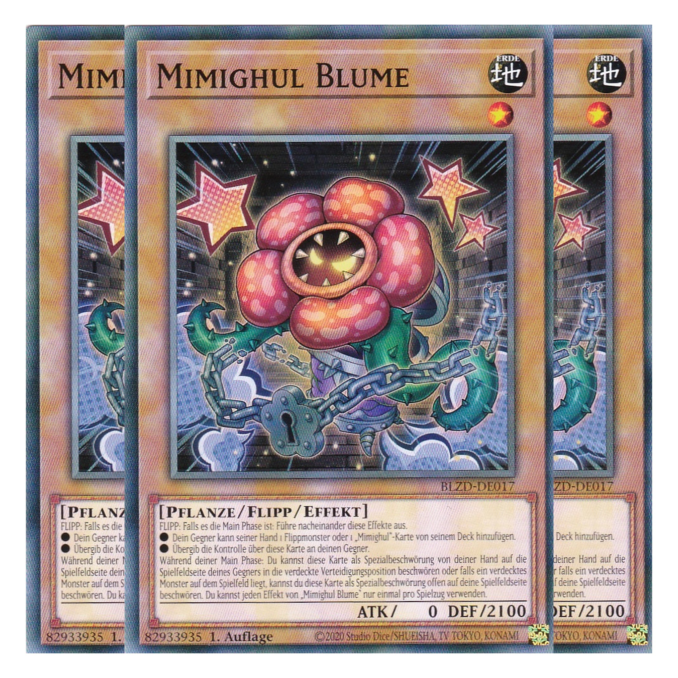 Mimighul Blume - Common - Deutsch - BLZD-DE017 - 1. Auflage - Blazing Dominion - Playset (3 Kopien) - Yu-Gi-Oh!