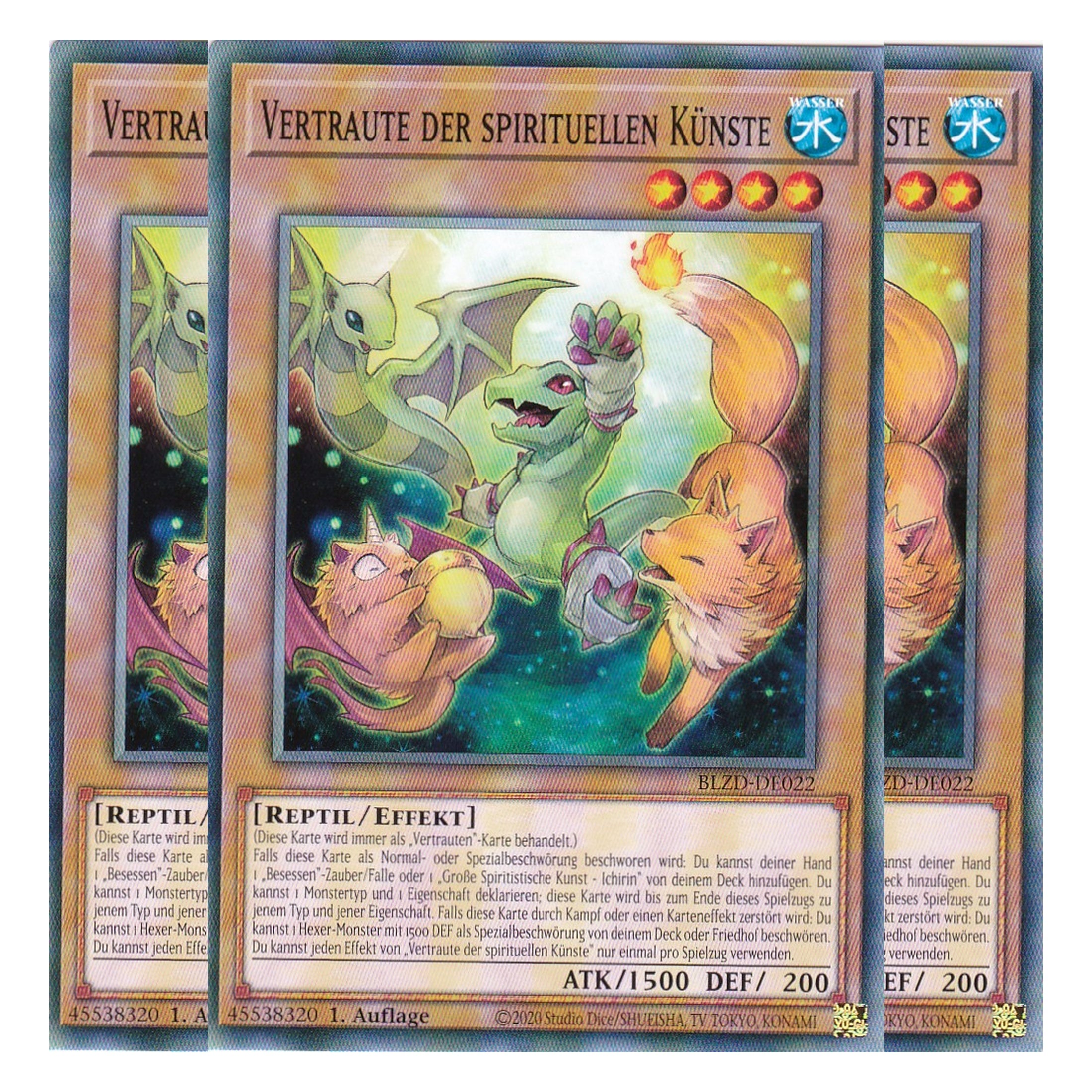Vertraute der spirituellen Künste - Common - Deutsch - BLZD-DE022 - 1. Auflage - Blazing Dominion - Playset (3 Kopien) - Yu-Gi-Oh!