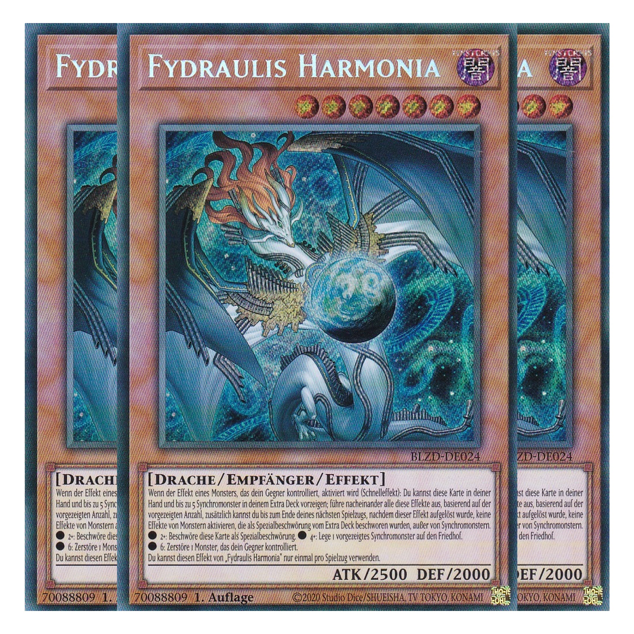 Fydraulis Harmonia - Secret Rare - Deutsch - BLZD-DE024 - 1. Auflage - Blazing Dominion - Playset (3 Kopien) - Yu-Gi-Oh!