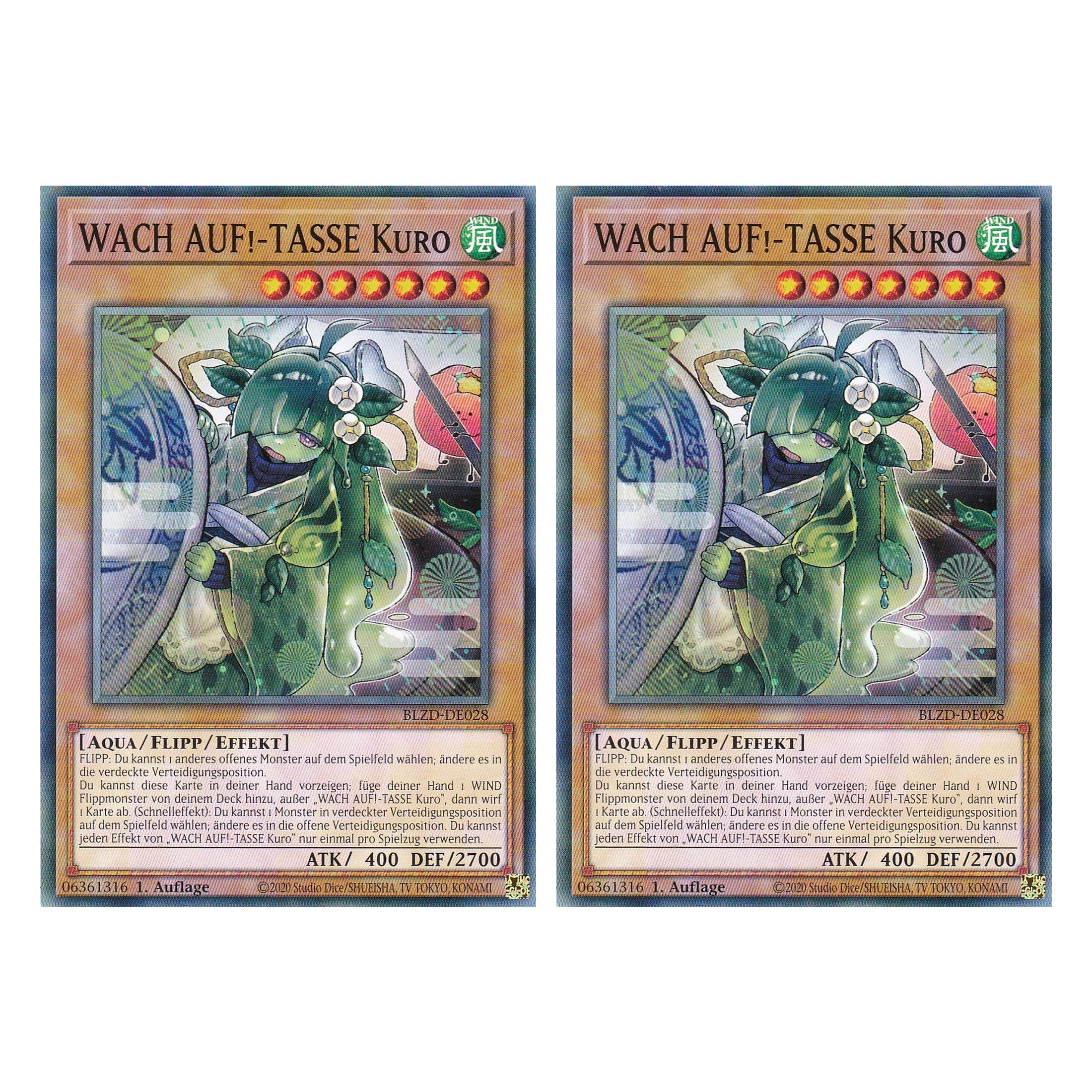 WACH AUF!-TASSE Kuro - Common - Deutsch - BLZD-DE028 - 1. Auflage - Blazing Dominion - Duo Set (2 Stück) - Yu-Gi-Oh!