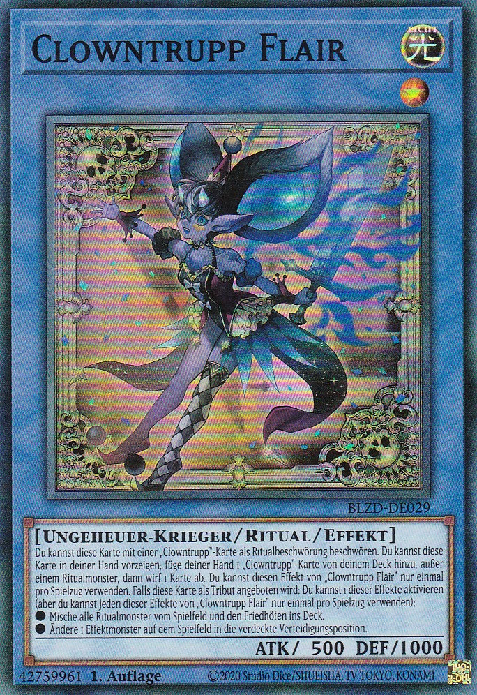 Clowntrupp Flair - Super Rare - Deutsch - BLZD-DE029 - 1. Auflage - Blazing Dominion - Yu-Gi-Oh!