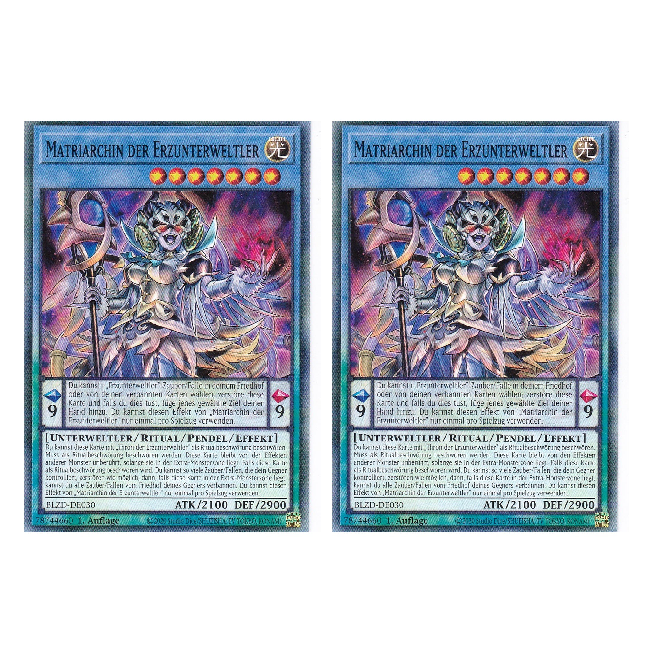Matriarchin der Erzunterweltler - Common - Deutsch - BLZD-DE030 - 1. Auflage - Blazing Dominion - Duo Set (2 Stück) - Yu-Gi-Oh!