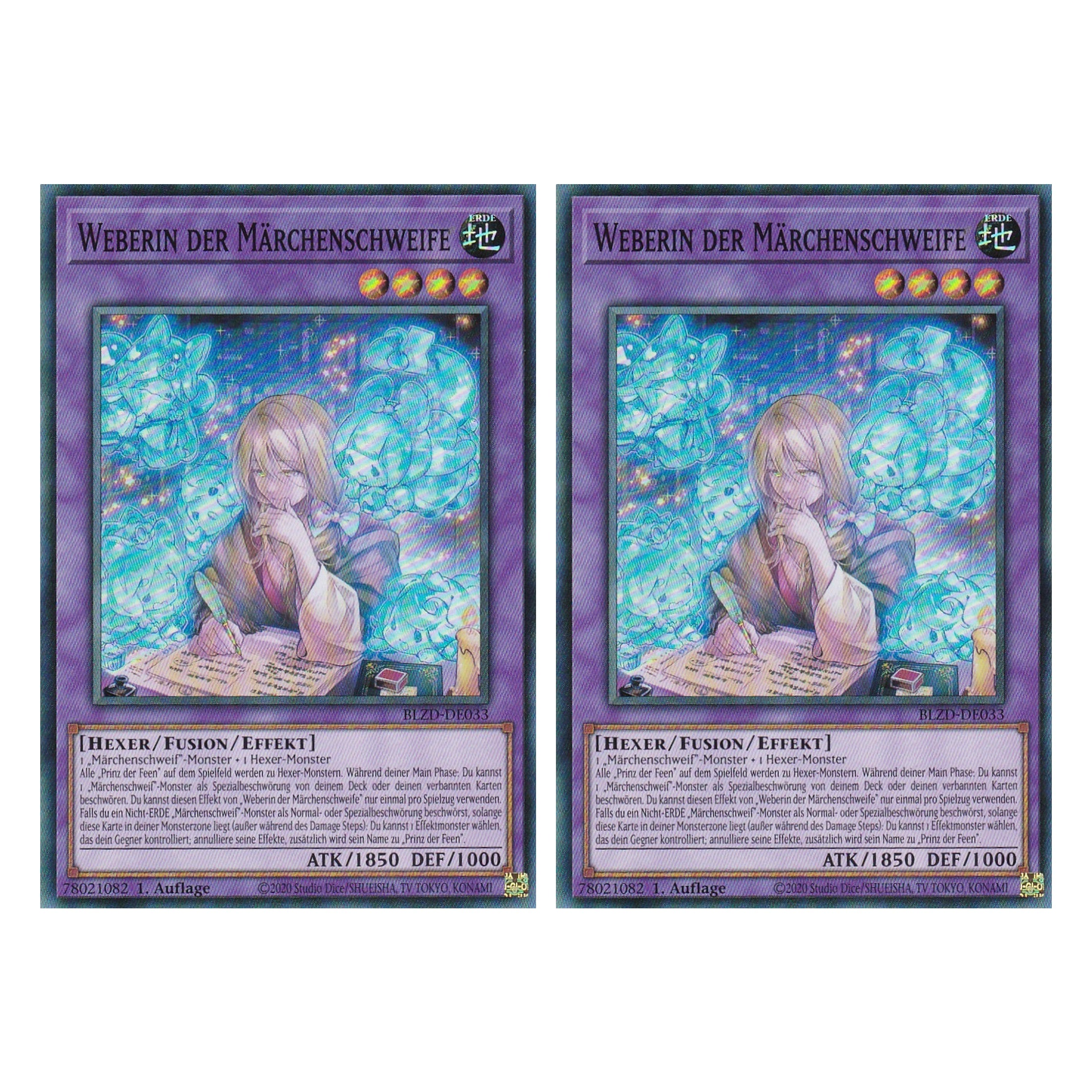 Weberin der Märchenschweife - Super Rare - Deutsch - BLZD-DE033 - 1. Auflage - Blazing Dominion - Duo Set (2 Stück) - Yu-Gi-Oh!