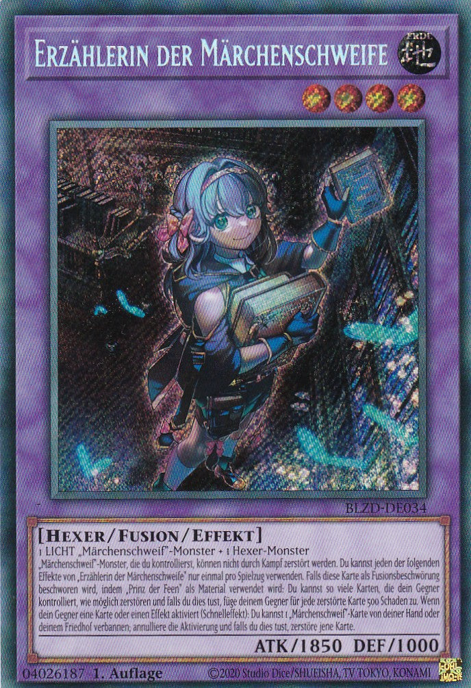 Erzählerin der Märchenschweife - Secret Rare - Deutsch - BLZD-DE034 - 1. Auflage - Blazing Dominion - Yu-Gi-Oh!