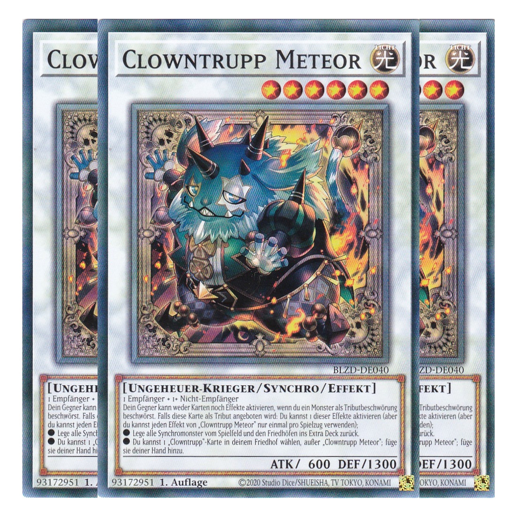 Clowntrupp Meteor - Common - Deutsch - BLZD-DE040 - 1. Auflage - Blazing Dominion - Playset (3 Kopien) - Yu-Gi-Oh!