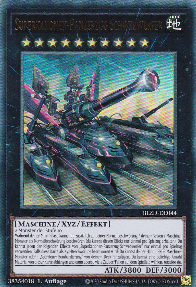 Superkanonen-Panzerzug Schwebwerfer - Ultra Rare - Deutsch - BLZD-DE044 - 1. Auflage - Blazing Dominion - Yu-Gi-Oh!
