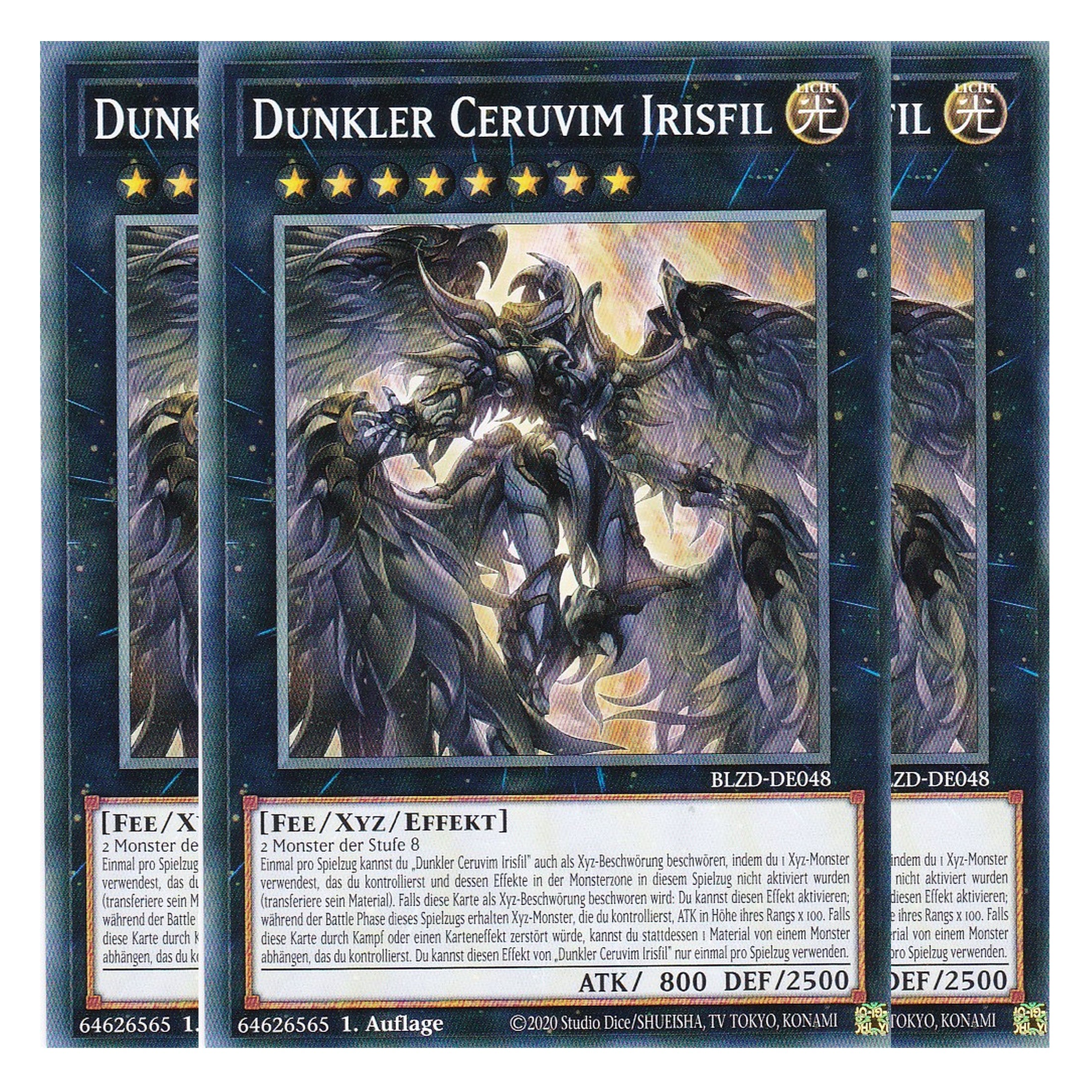 Dunkler Ceruvim Irisfil - Common - Deutsch - BLZD-DE048 - 1. Auflage - Blazing Dominion - Playset (3 Kopien) - Yu-Gi-Oh!