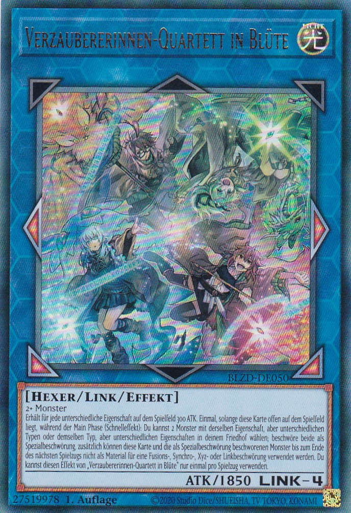 Verzaubererinnen-Quartett in Blüte - Ultra Rare - Deutsch - BLZD-DE050 - 1. Auflage - Blazing Dominion - Yu-Gi-Oh!