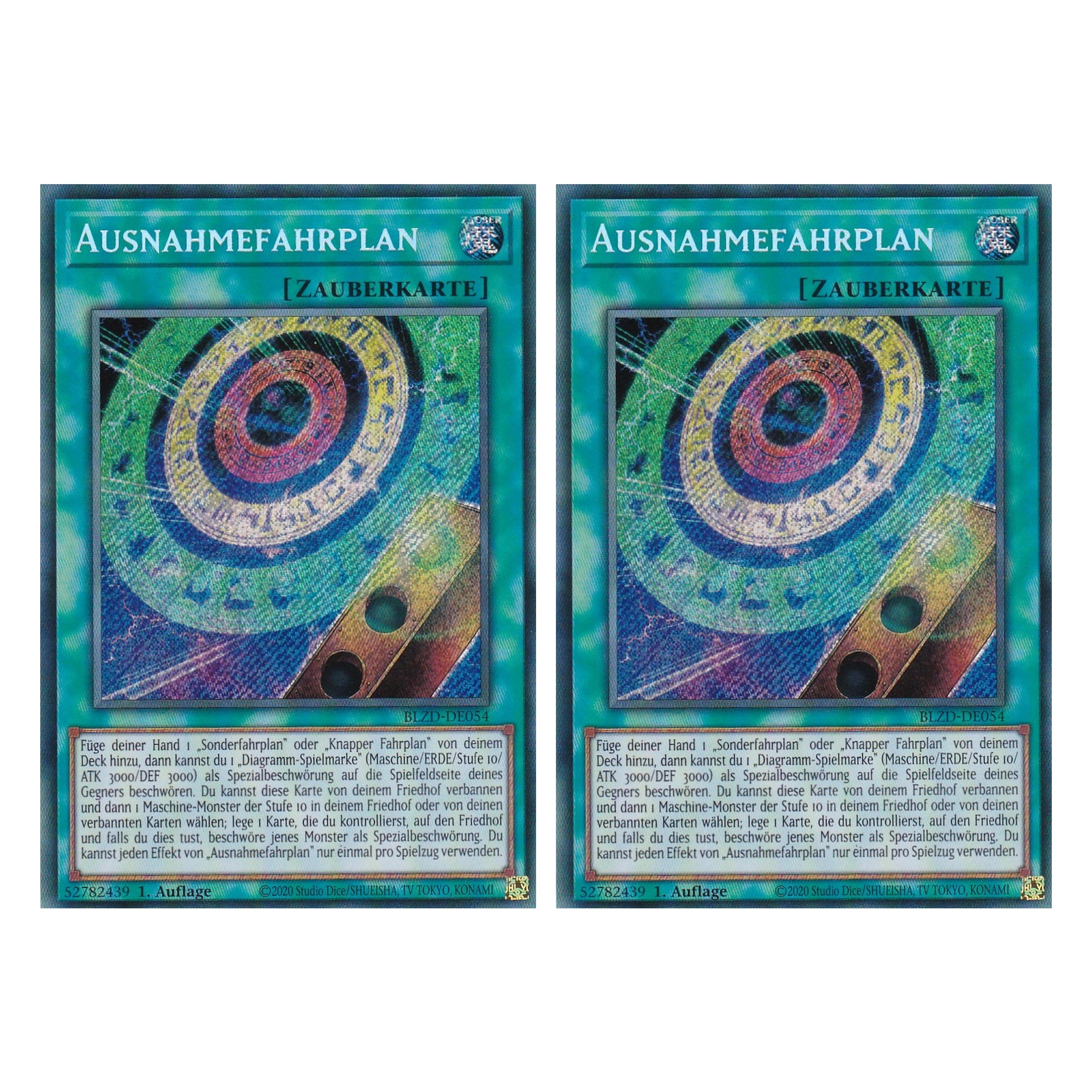 Ausnahmefahrplan - Secret Rare - Deutsch - BLZD-DE054 - 1. Auflage - Blazing Dominion - Duo Set (2 Stück) - Yu-Gi-Oh!