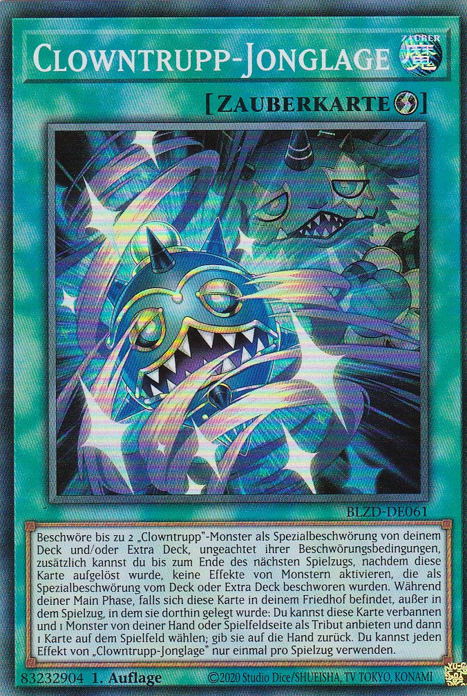 Clowntrupp-Jonglage - Super Rare - Deutsch - BLZD-DE061 - 1. Auflage - Blazing Dominion - Yu-Gi-Oh!