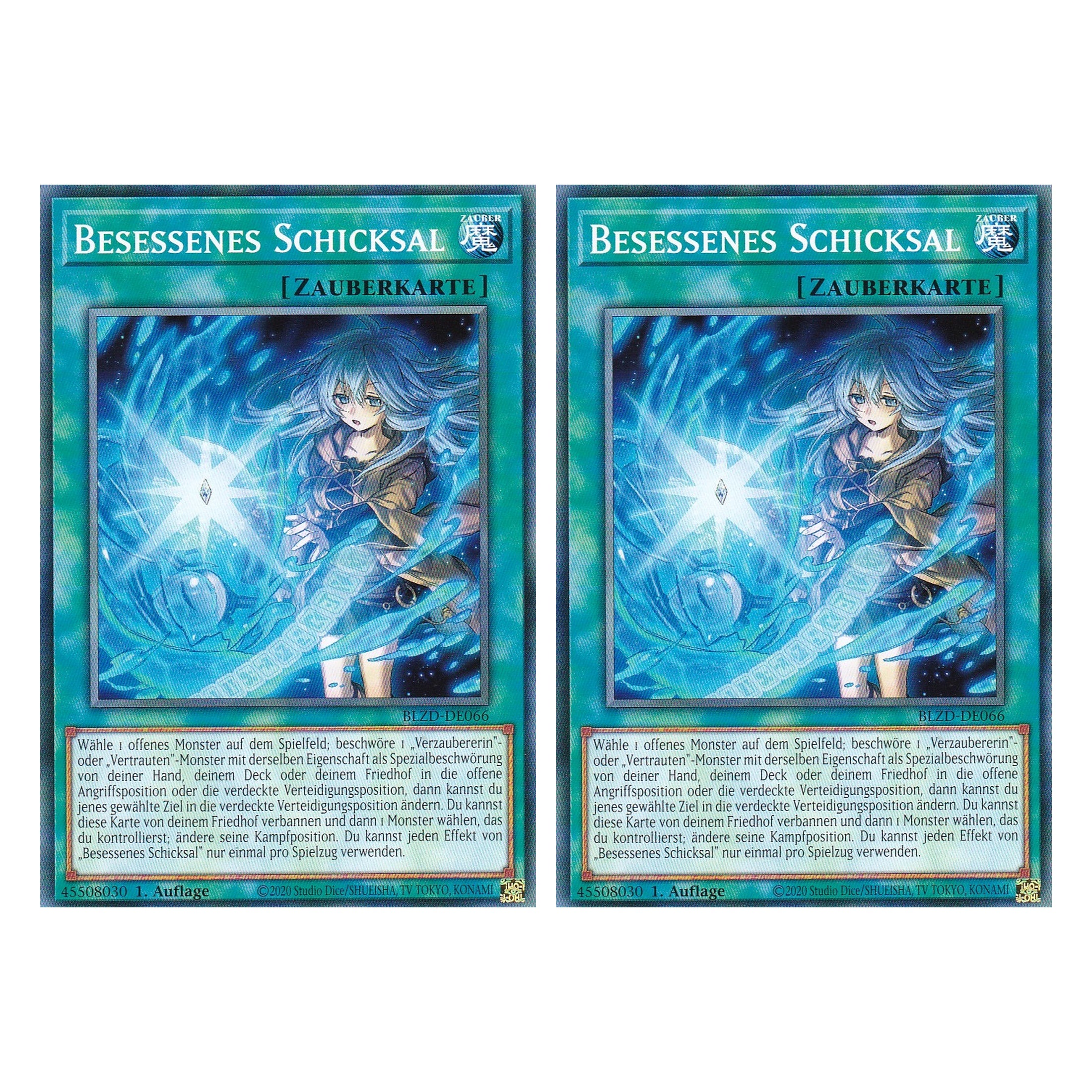 Besessenes Schicksal - Common - Deutsch - BLZD-DE066 - 1. Auflage - Blazing Dominion - Duo Set (2 Stück) - Yu-Gi-Oh!
