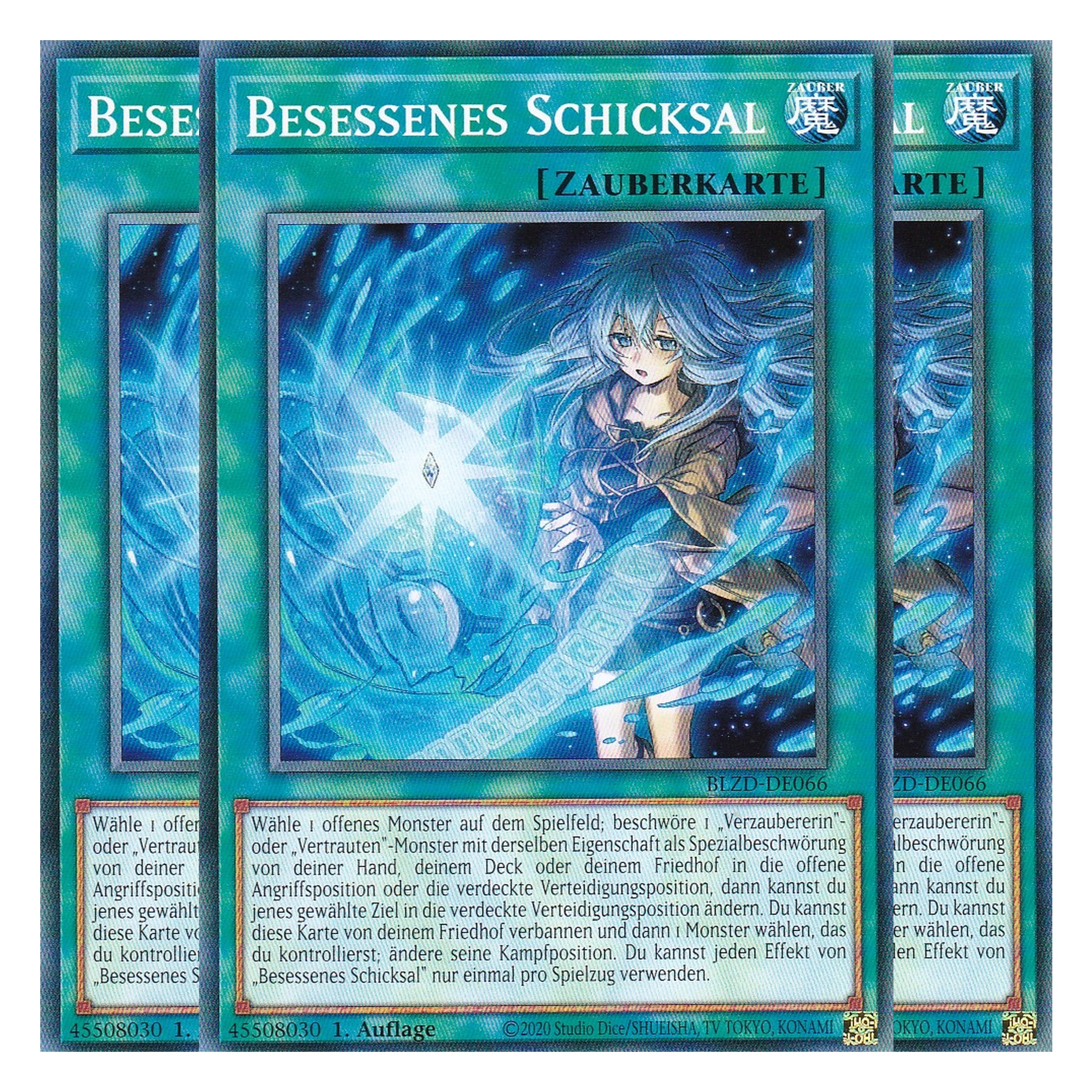 Besessenes Schicksal - Common - Deutsch - BLZD-DE066 - 1. Auflage - Blazing Dominion - Playset (3 Kopien) - Yu-Gi-Oh!