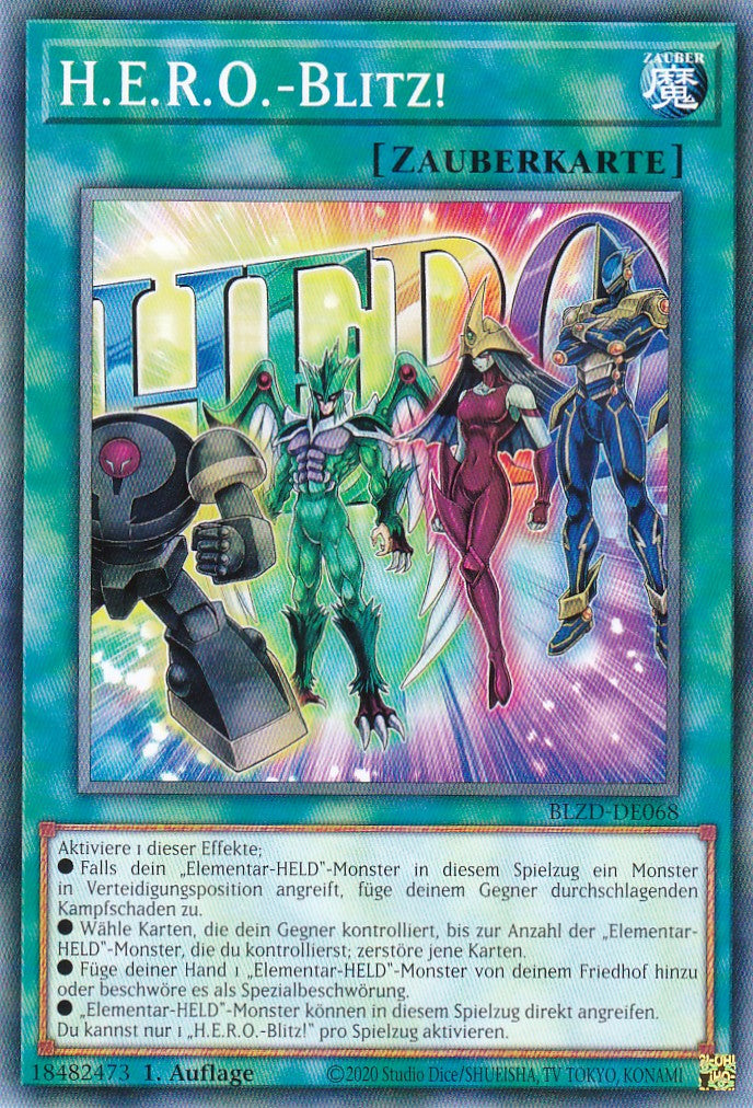 H.E.R.O.-Blitz! - Common - Deutsch - BLZD-DE068 - 1. Auflage - Blazing Dominion - Yu-Gi-Oh!
