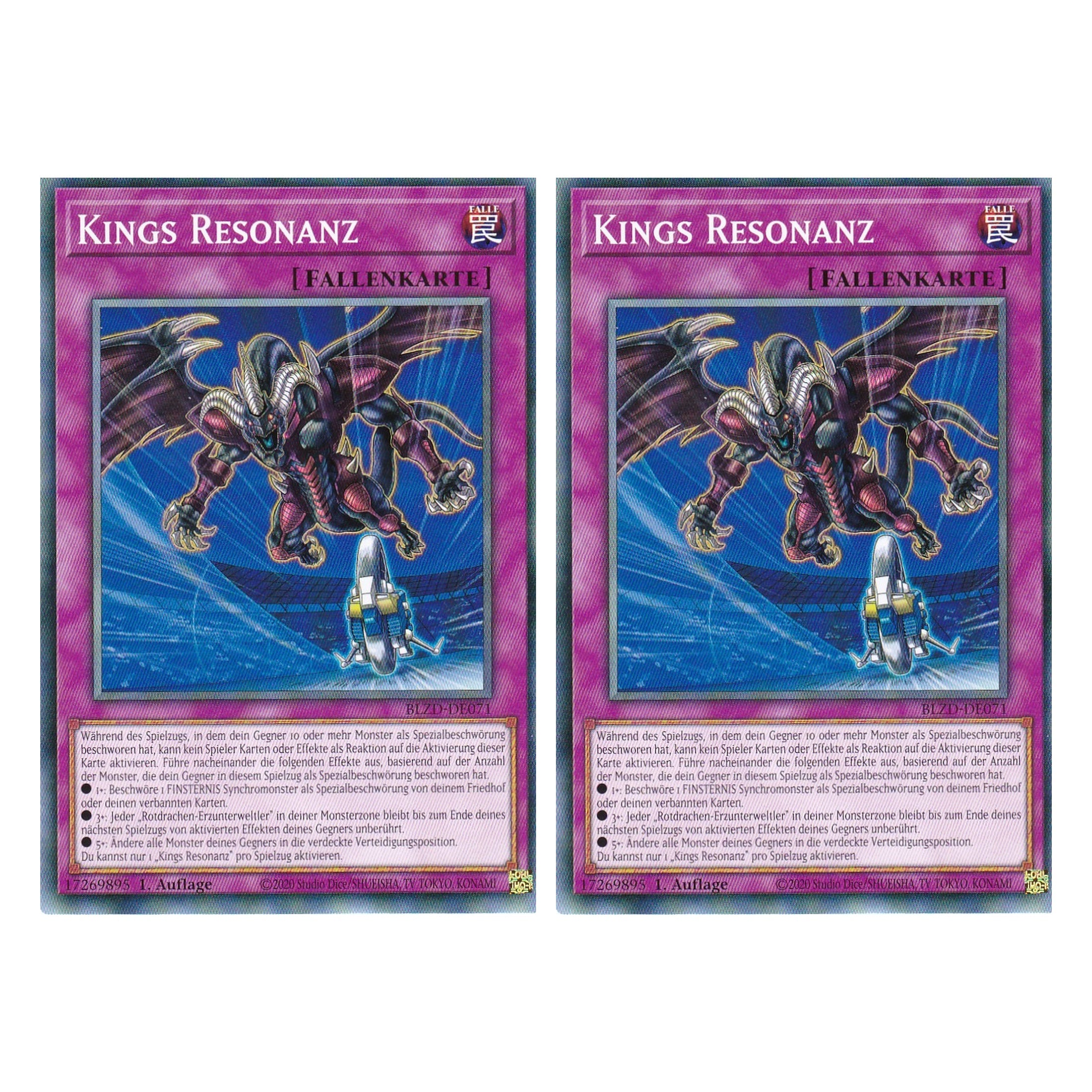 Kings Resonanz - Common - Deutsch - BLZD-DE071 - 1. Auflage - Blazing Dominion - Duo Set (2 Stück) - Yu-Gi-Oh!