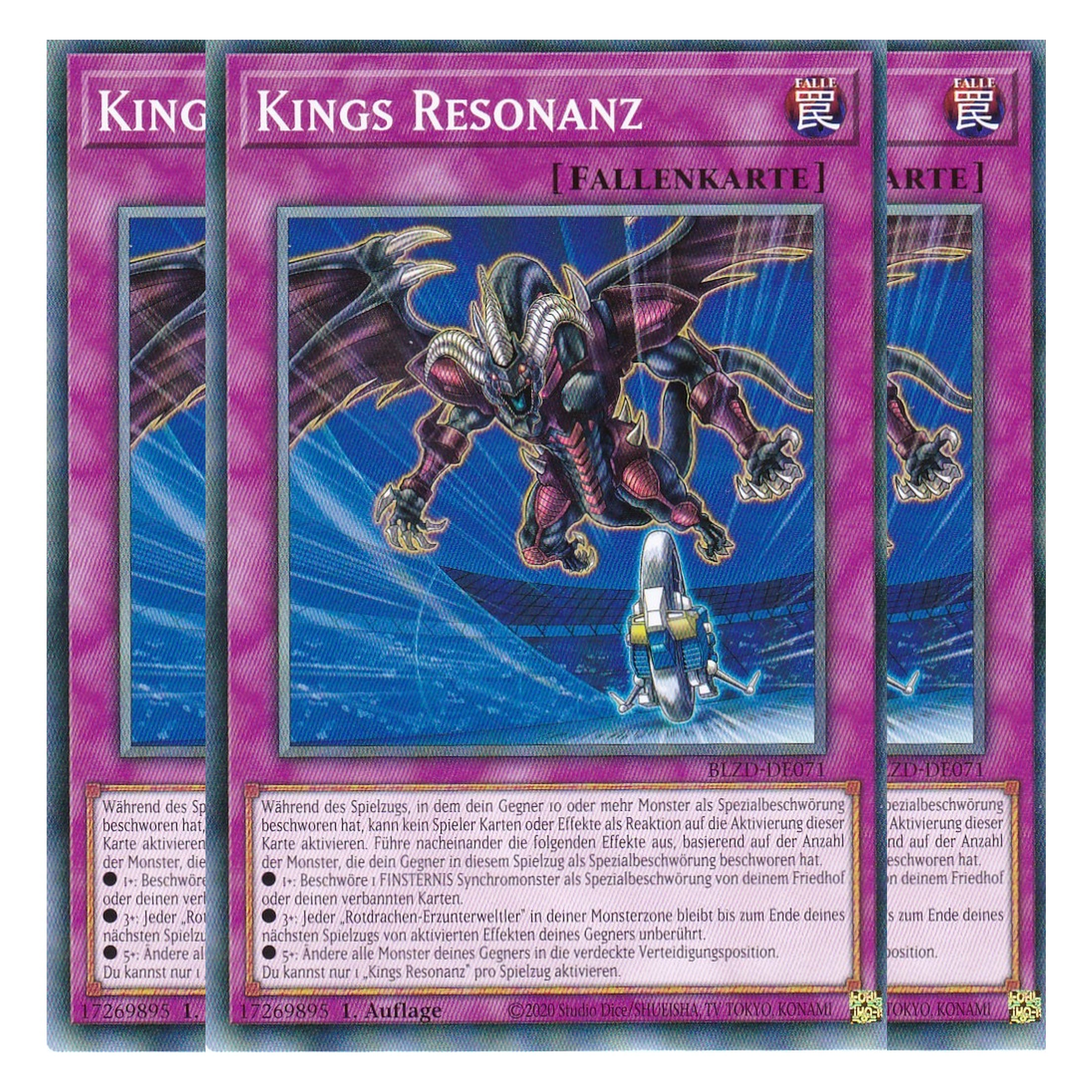 Kings Resonanz - Common - Deutsch - BLZD-DE071 - 1. Auflage - Blazing Dominion - Playset (3 Kopien) - Yu-Gi-Oh!