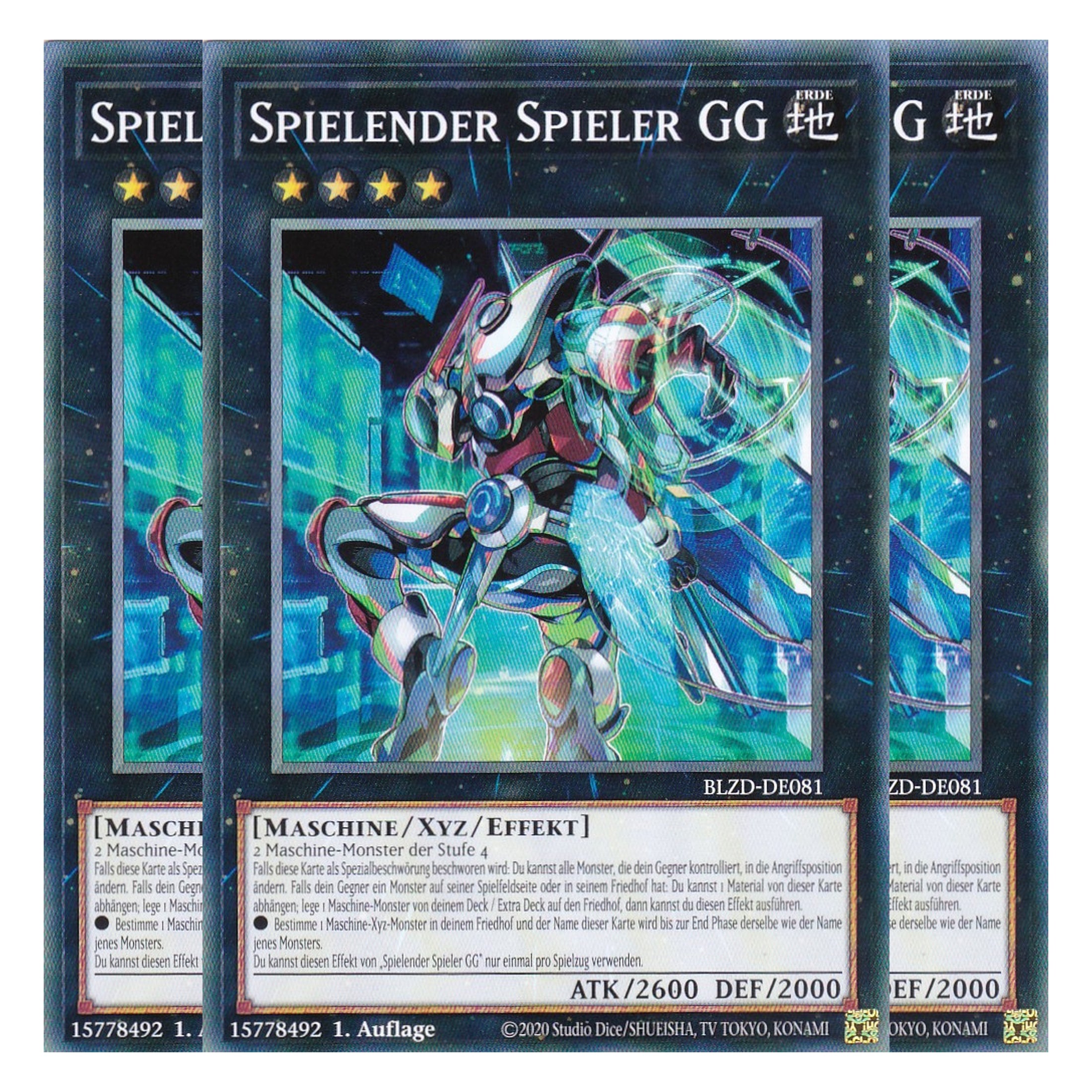 Spielender Spieler GG - Common - Deutsch - BLZD-DE081 - 1. Auflage - Blazing Dominion - Playset (3 Kopien) - Yu-Gi-Oh!