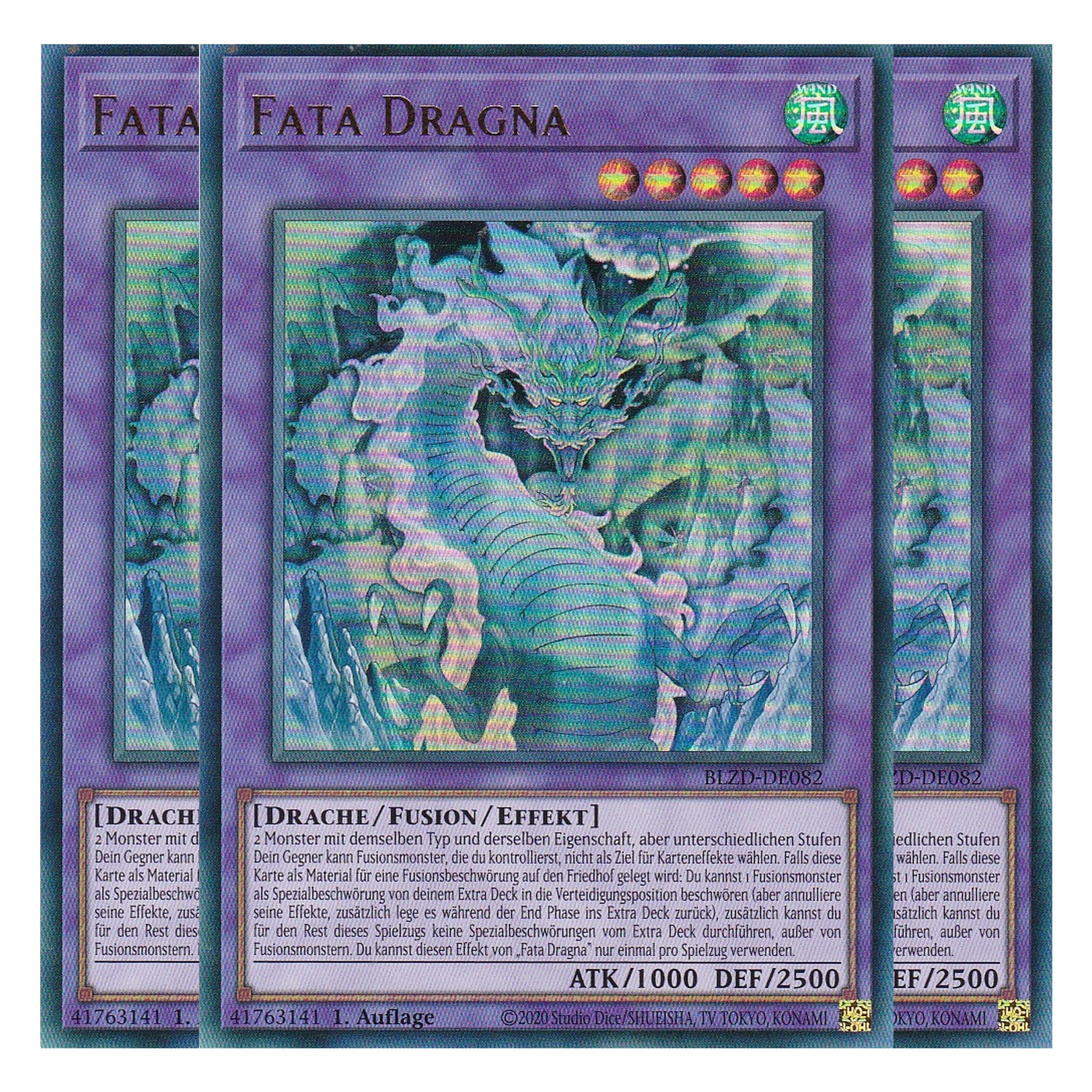 Fata Dragna - Ultra Rare - Deutsch - BLZD-DE082 - 1. Auflage - Blazing Dominion - Playset (3 Kopien) - Yu-Gi-Oh!