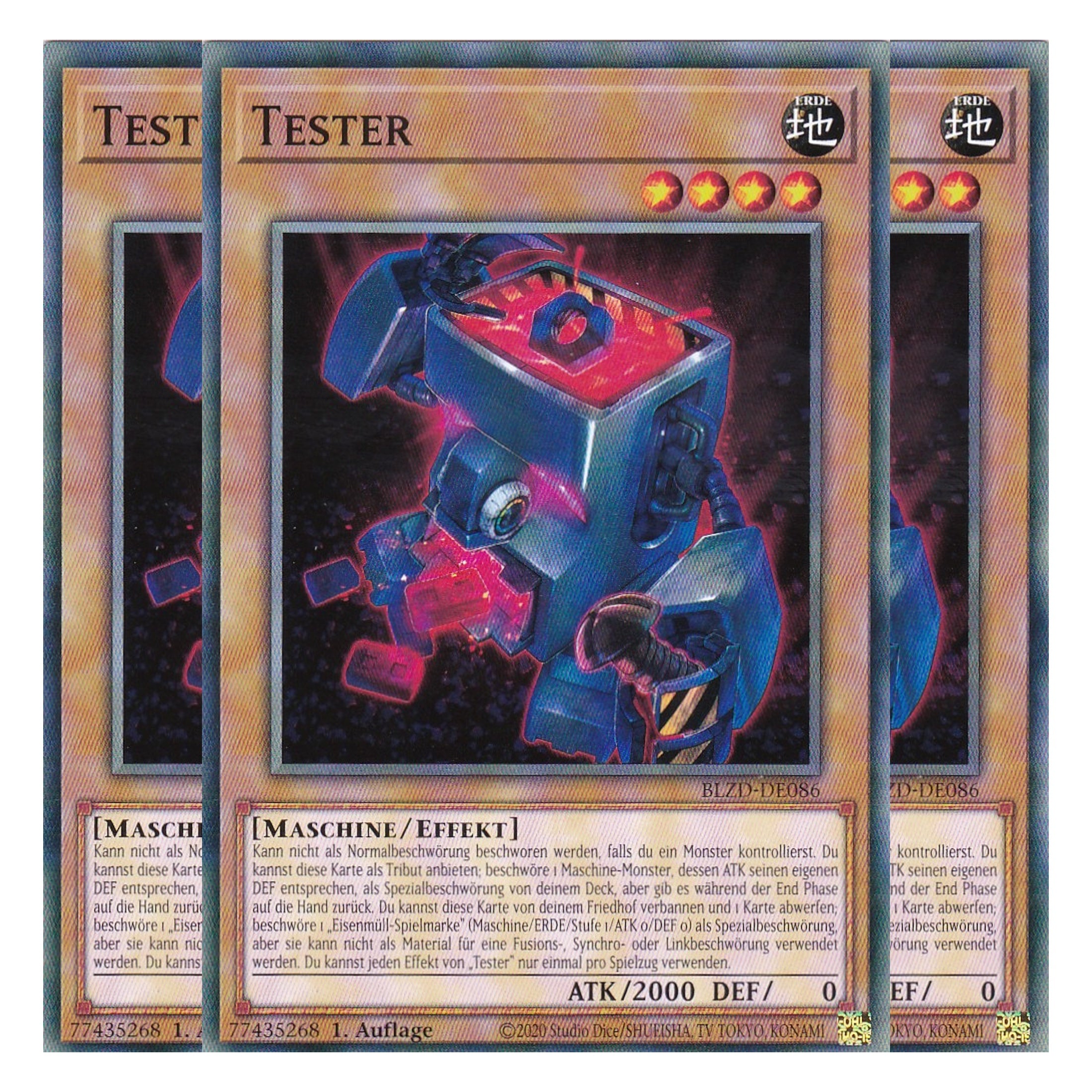 Tester - Common - Deutsch - BLZD-DE086 - 1. Auflage - Blazing Dominion - Playset (3 Kopien) - Yu-Gi-Oh!