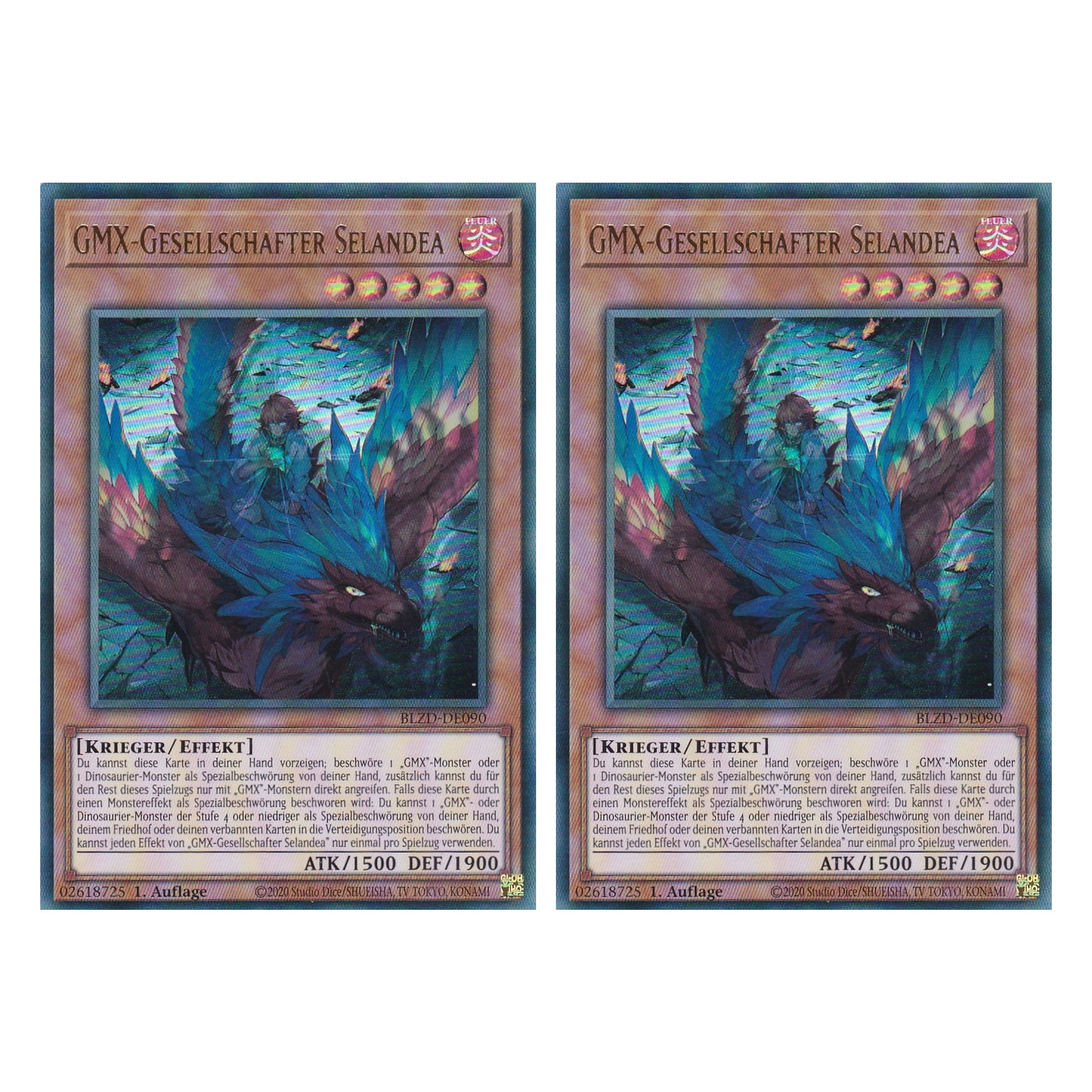GMX-Gesellschafter Selandea - Ultra Rare - Deutsch - BLZD-DE090 - 1. Auflage - Blazing Dominion - Duo Set (2 Stück) - Yu-Gi-Oh!