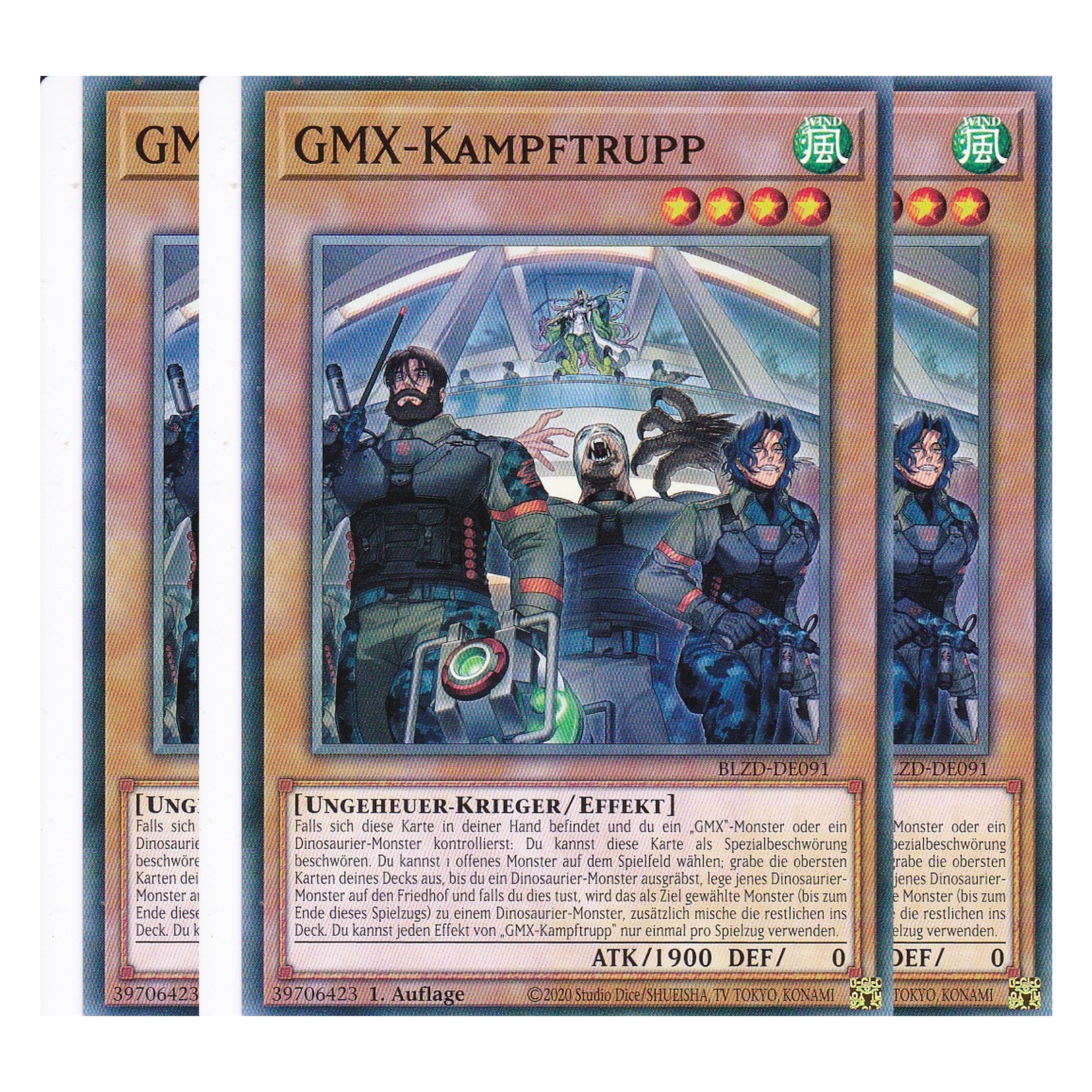 GMX-Kampftrupp - Common - Deutsch - BLZD-DE091 - 1. Auflage - Blazing Dominion - Playset (3 Kopien) - Yu-Gi-Oh!