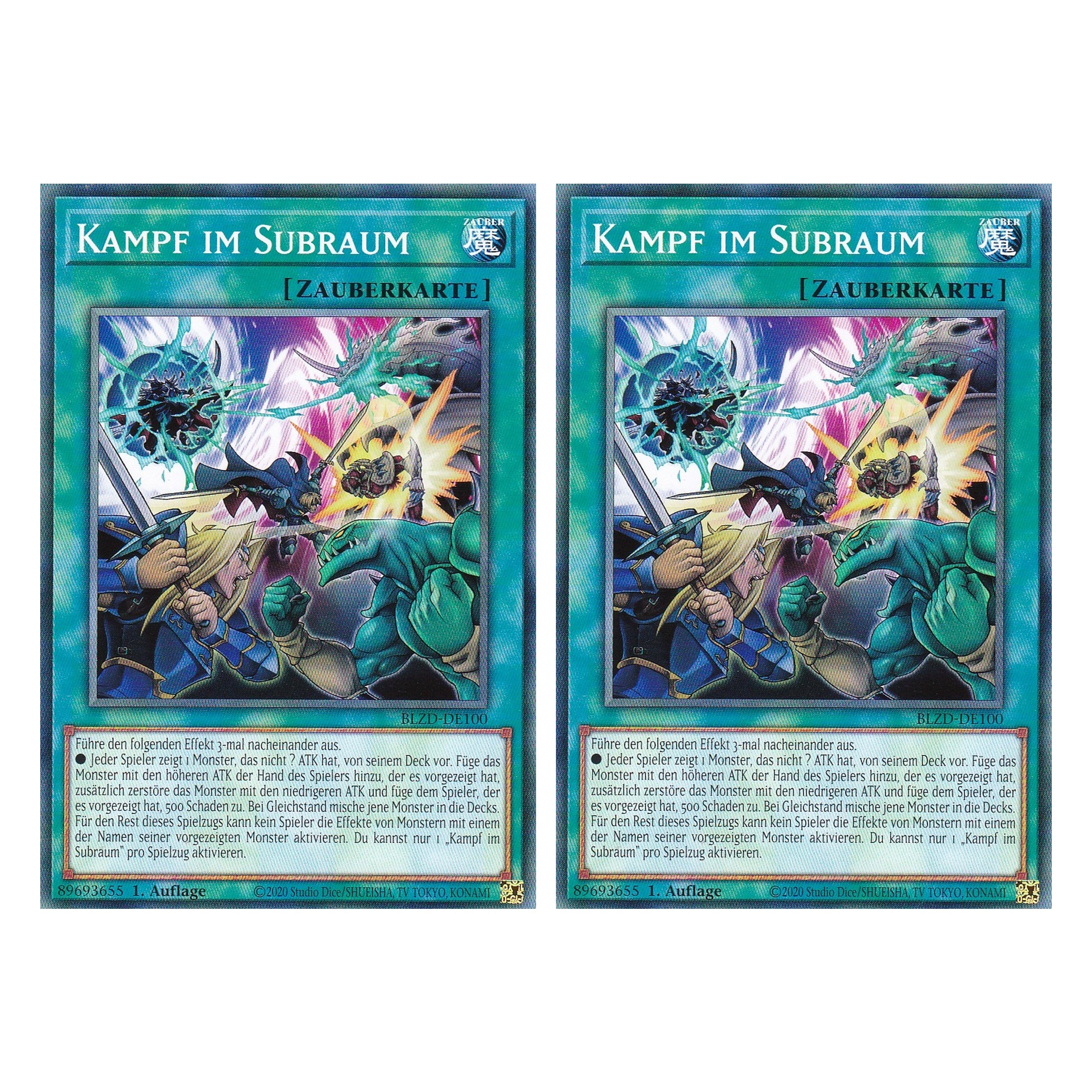 Kampf im Subraum - Common - Deutsch - BLZD-DE100 - 1. Auflage - Blazing Dominion - Duo Set (2 Stück) - Yu-Gi-Oh!