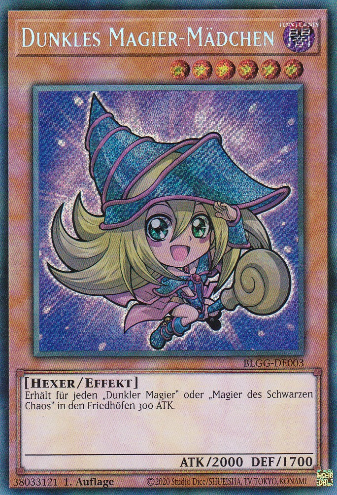 Dunkles Magier-Mädchen - BLGG-DE003 - Secret Rare - Deutsch - 1. Auflage - Battles of Legend: Glorious Gallery - Yu-Gi-Oh!